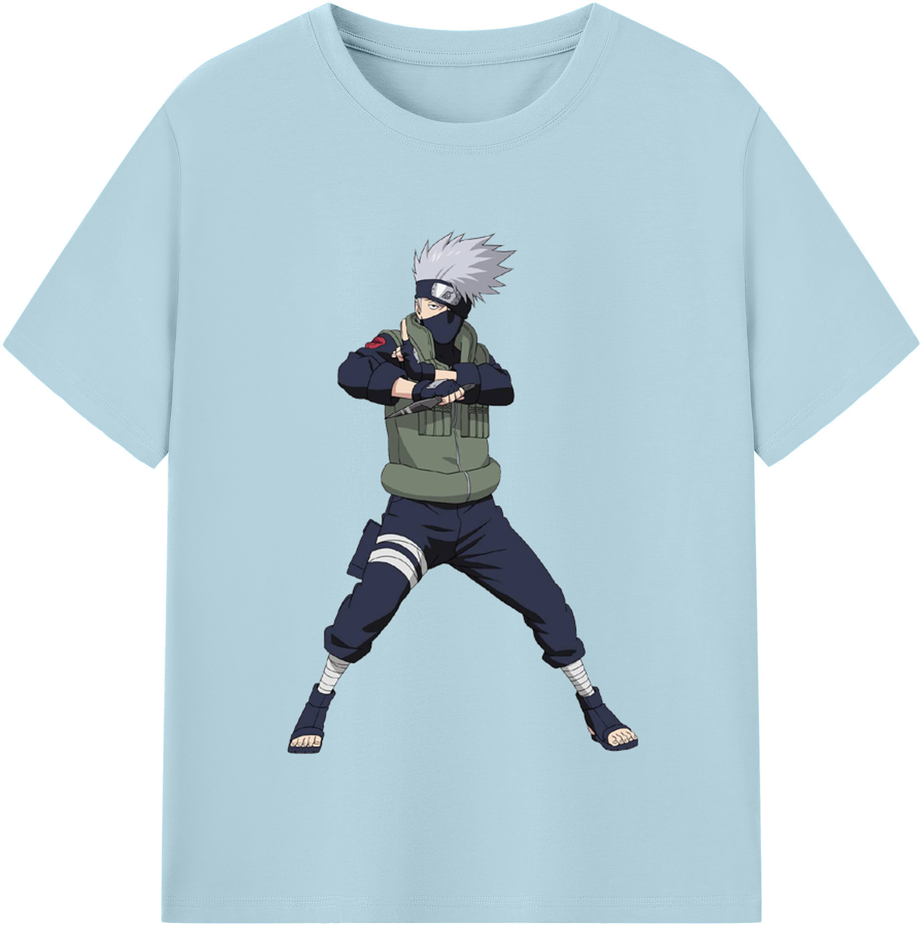 （画像用） NARUTO -ナルト- はたけ カカシ Hatake Kakashi 綿100％半袖Tシャツ（フロントプリント）